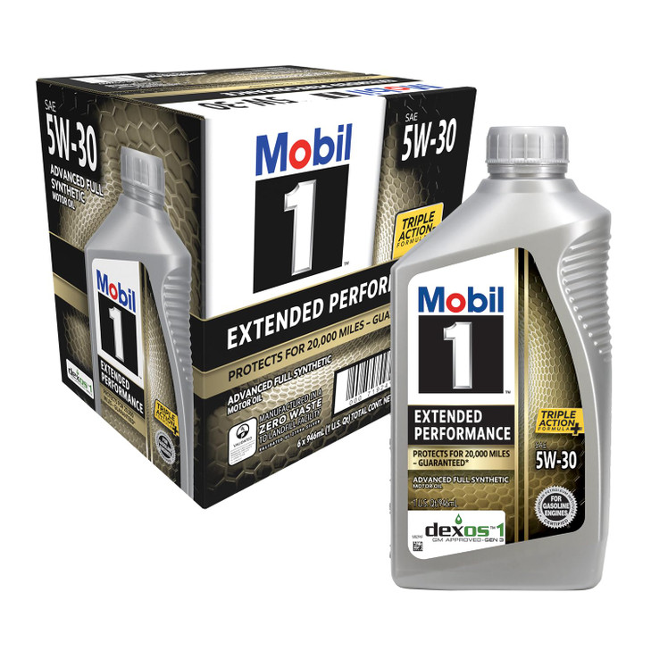 Mobil 1 Extended Performance Full Synthetic Motor Oil 5W-30, 1 QT (6 Pack)
