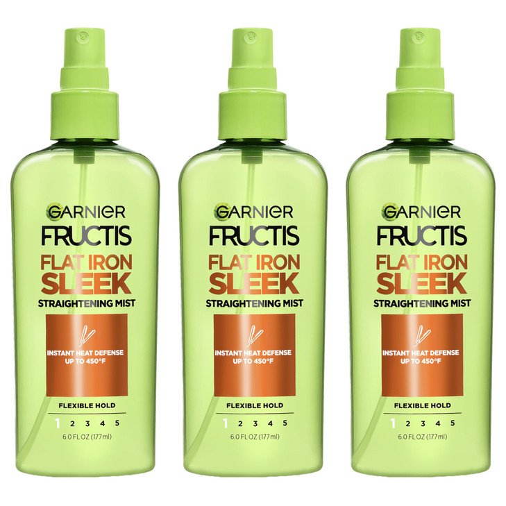 Garnier Fructis Style Flat Iron Perfector Straightening Mist for Heat Protection, Argan Oil