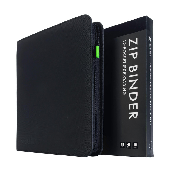 Vault X 12 Pocket Zip Trading Card Binder 480 Cards Exo-Tec (Black)
