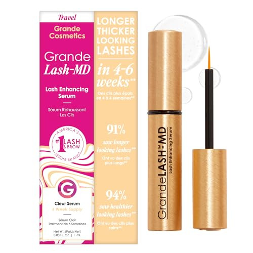 Grande Cosmetics GrandeLASH-MD Lash Enhancing Serum, 1mL, 6-Week Supply
