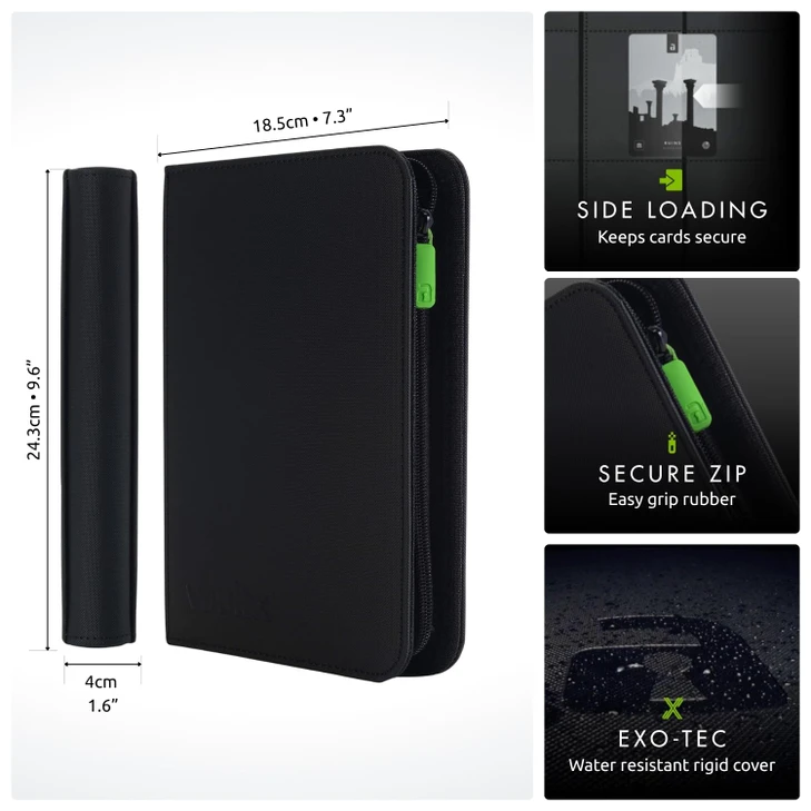 Vault X 4 Pocket Zip Trading Card Binder 160 Cards Exo-Tec (Teal)