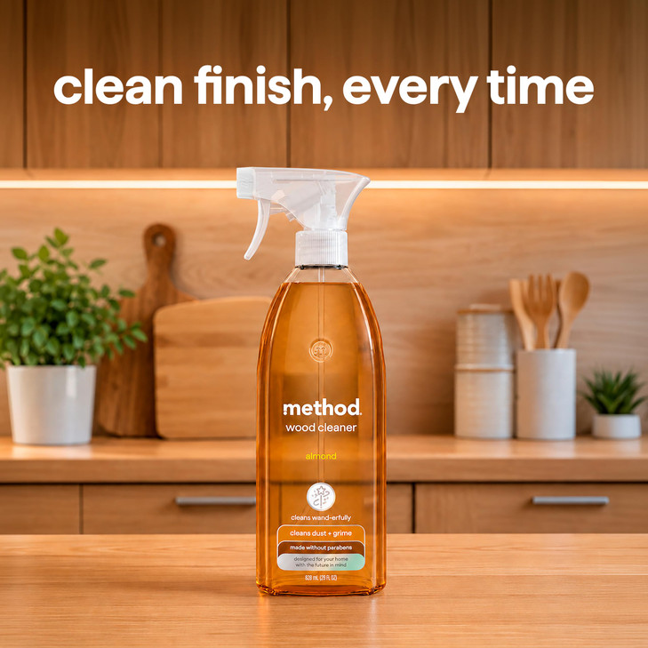 method Daily Hardwood Cleaner, Almond, 28 fl oz, 4 Pack