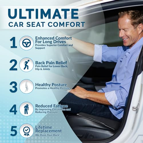ComfiLife Car Seat Cushion-Premium Wedge 100% Polyurethane Foam Car Cushions
