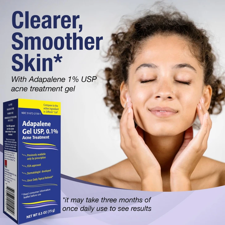 TARO Adapalene 0.1% USP Gel, Paraben Free