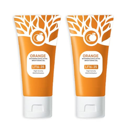 Ezyuanchly Orange Exfoliating Gel, Moisturizer Face Body Scrub Gel,Deep Cleansing Moisturizing