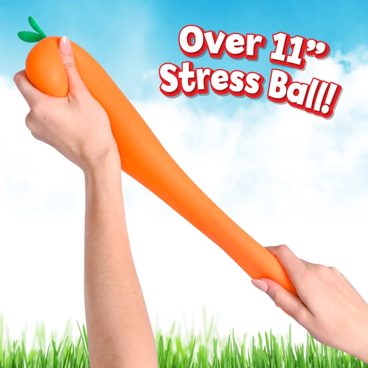 Toymendous Squishy Carrot - Jumbo 11.5 Inch Squishy Vegetable Giant Stress Relief Toy Fidget Sensory