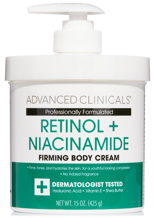 Advanced Clinicals Retinol Body Lotion Firming Anti Aging Moisturizer for Crepey Skin 15 Oz Retinol Face Body Cream