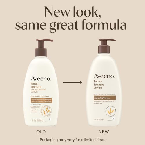 Aveeno Tone Texture Renewing Body Lotion Fragrance Free 18 fl oz