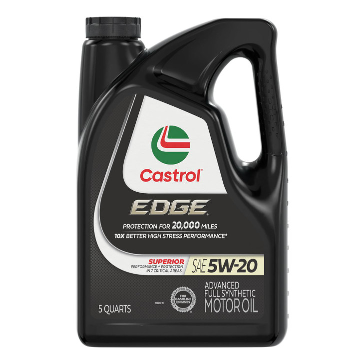 Castrol EDGE 5W 20 Advanced Full Synthetic Motor Oil 5 Quarts