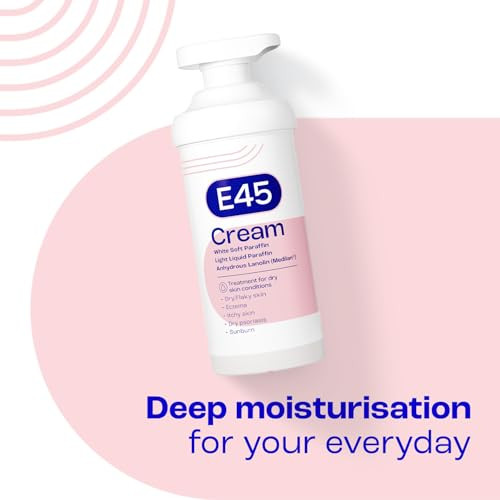 E45 Eucalyptus Scented Cream 500g Whole Body Moisturizer for Dry Skin Eczema Relief Paraffin Enriched