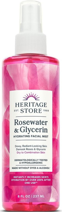 HERITAGE STORE Rosewater Glycerin Facial Mist 8 fl oz