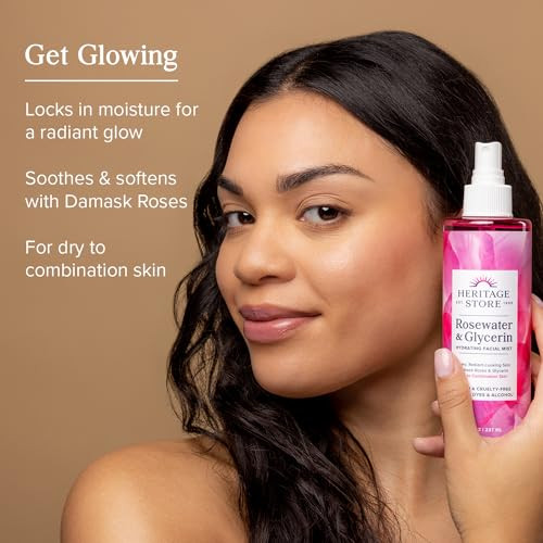 HERITAGE STORE Rosewater Glycerin Facial Mist 8 fl oz