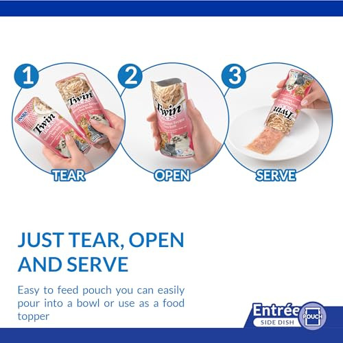 INABA Twin Packs for Cats Side Dish Topper Cups 1 4 Ounces per Serving 12 Servings Tuna Chicken with Scallop Recipe in