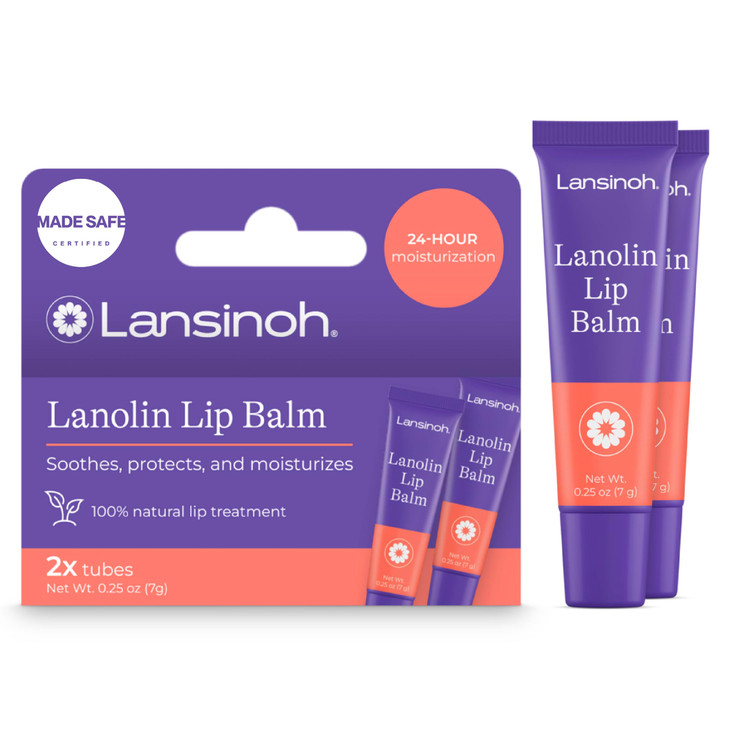 Lansinoh Lanolin Lip Balm 2 Pack of 0 25 Ounces Each