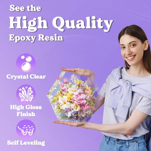 LET S RESIN 80oz Crystal Clear Epoxy Resin Kit for Beginner