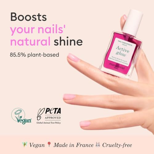 Manucurist Active Glow Grape Nail Strengthening Polish Nail Concealer