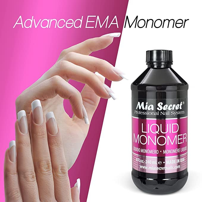 Mia Secret 8 oz 240ml LIQUID MONOMER PROFESSIONAL ACRYLIC NAIL SYSTEM