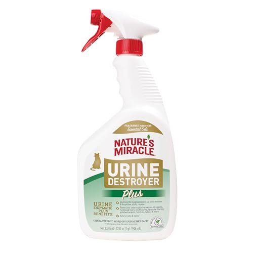 Nature s Miracle Cat Urine Destroyer Plus Enzymatic Cleaner 32 oz