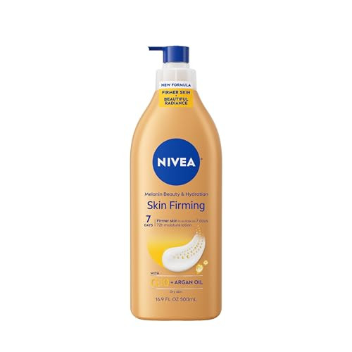 NIVEA Skin Firming Melanin Beauty Body Lotion with Q10 and Argan Oil 16 9 Oz