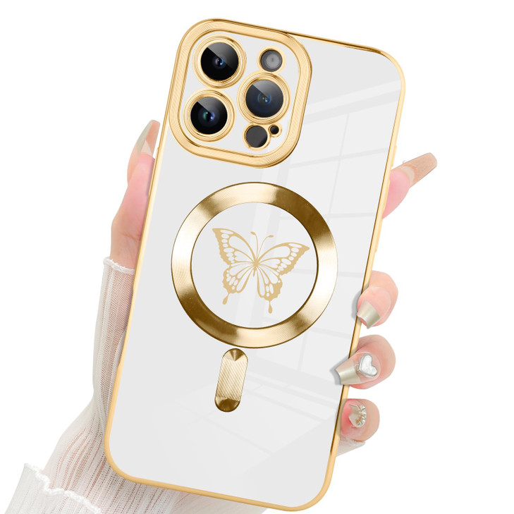 Fiyart Magnetic Case for iPhone 16 Plus Compatible with MagSafe Wireless Charging,Cute Butterfly Phone Case with Camera Plustection for Women Girls M