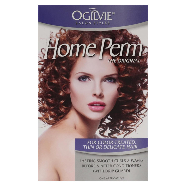 Ogilvie Salon Styles Home Perm The Original for Men Women For Color Treated Thin Delicate Hair Lasting Smooth Curls