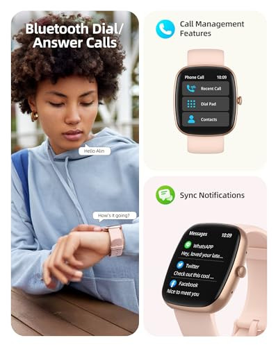 Parsonver Smart Watch for iOS and Android Phones Answer Make Calls HD Screen Watches for Women IP68 Waterproof Fitness