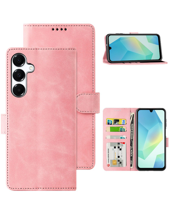 Eastcoo Flip Wallet Case for Samsung Galaxy A16 4G 5G, [3 Card Slots][Stand Function] PU Leather Shockproof Protective Case Cover for Samsung Galaxy
