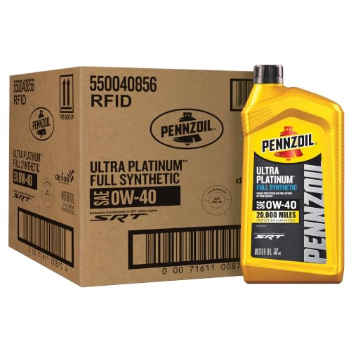 Pennzoil Ultra Platinum Full Synthetic 0W 40 Motor Oil 1 Quart 6 Pack