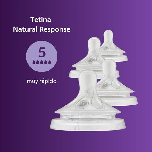 Philips Avent Natural Response Baby Bottle Nipples Extra Fast Flow 4 Pack