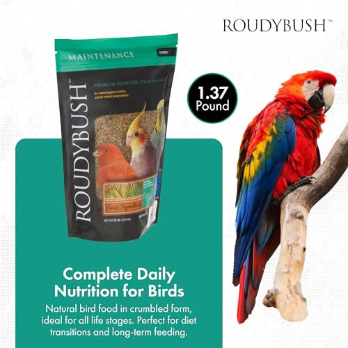 RoudyBush Daily Maintenance Bird Food Crumbles 22 Ounce Multicolor 222CRDM 1 37 Pound Pack of 1