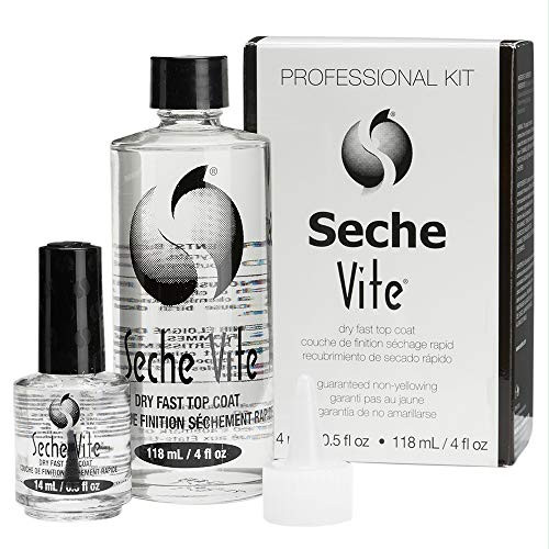 Seche Vite Professional Refill Kit High Gloss Clear Top Coat for Natural Nails Artificial Gels Fiberglass Acrylic