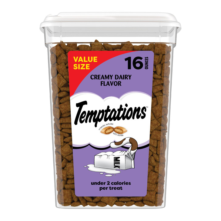 Temptations Classic Crunchy and Soft Cat Treats Creamy Dairy 16 oz
