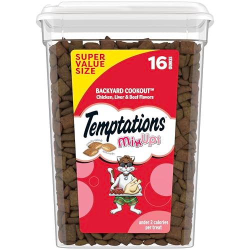 Temptations MixUps Crunchy and Soft Cat Treats Cookout Flavor 16 oz
