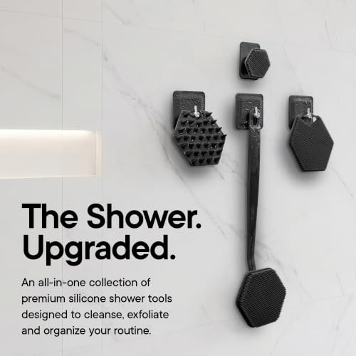 TOOLETRIES The Scrub King Silicone Shower Set Charcoal