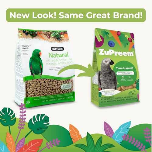 ZuPreem True Harvest Parrot Conure Food Uniform Bird Food M L 3 lb