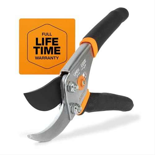 Fiskars Bypass Pruning Shears, 5/8 Cut Capacity Garden Clippers