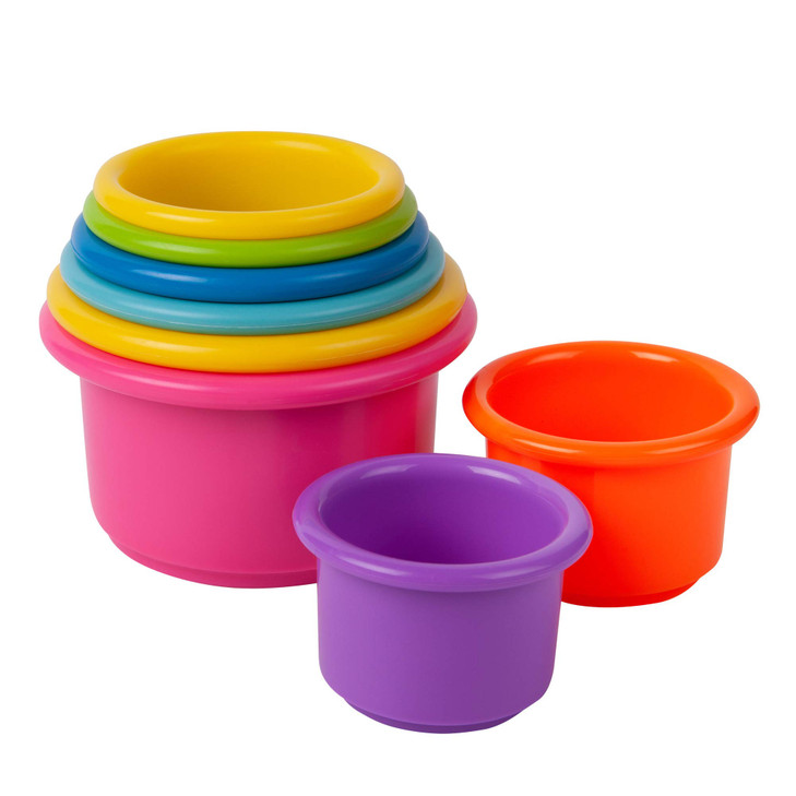 The First Years Stack & Count Stacking Cups - Colorful Baby Stacking Water Toys Set - Stackable Cups for Learning -