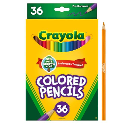 Crayola Colored Pencils 36ct, Teacher School Supplies for Kids & Adults, Preschool Classroom Must Haves, Coloring Gift,