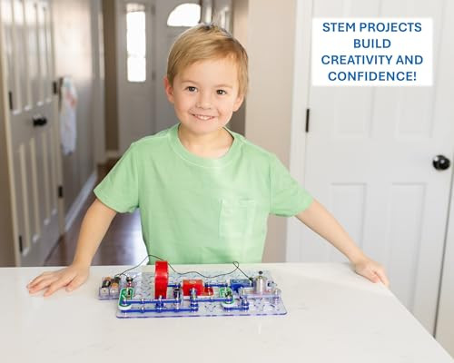 Snap Circuits Jr. SC-100 Electronics Exploration Kit, Over 100 Projects, Full Color Project Manual, 28 Parts, STEM
