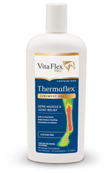Vita Flex Thermaflex Liniment Gel, Muscle and Joint Relief in Horses 12 oz