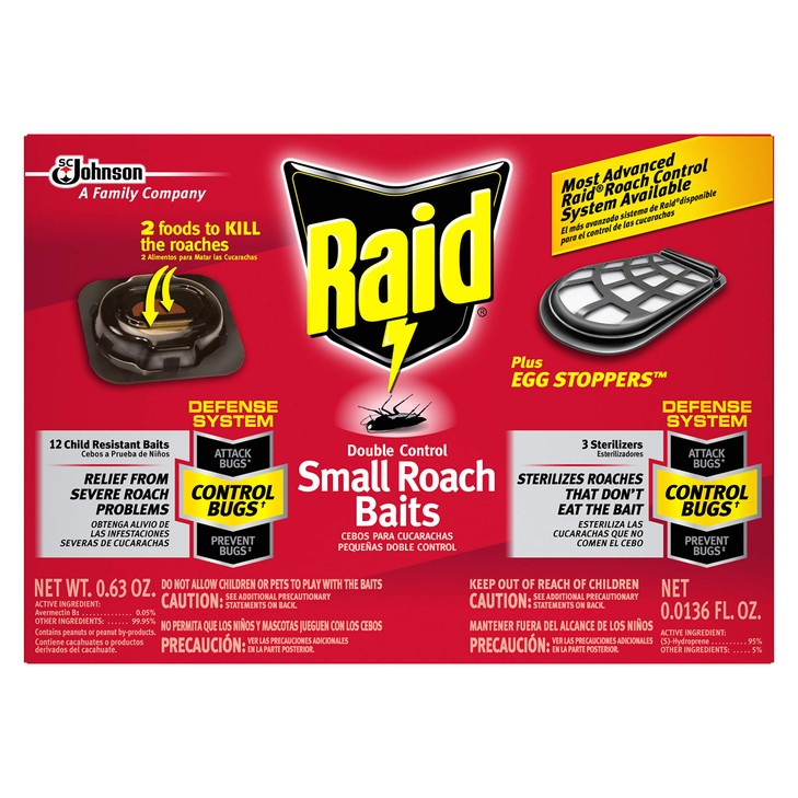 Raid Double Control Small Roach Baits Plus Egg Stopper 12 Count Pack of 1