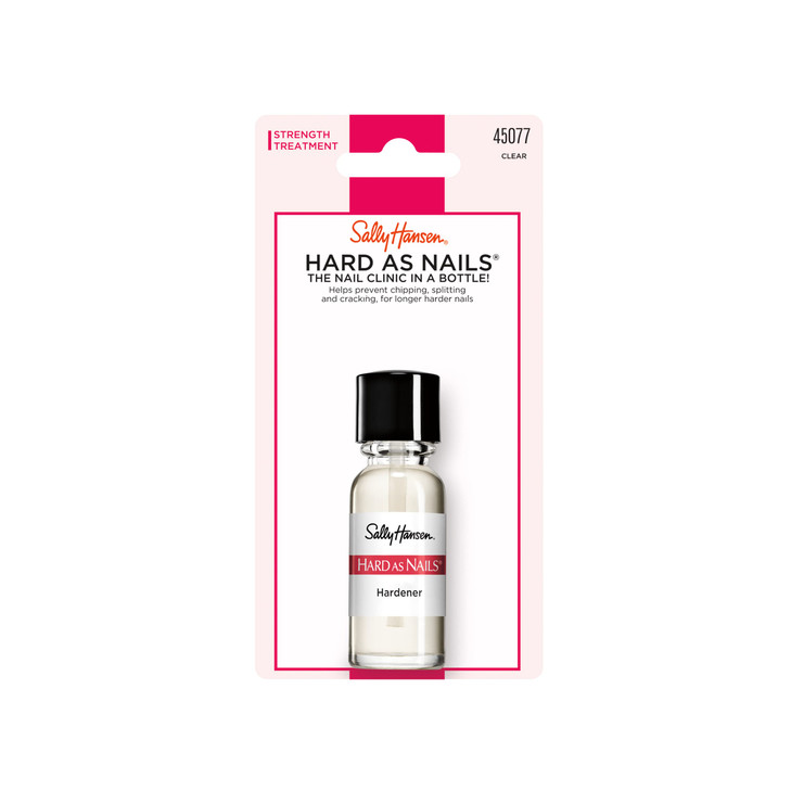 Sally Hansen Hard As Nails Nail Hardener, Clear, Strengthener, 1 Count, 0.45 Oz , Nail Strengthener, Nail Strengthening