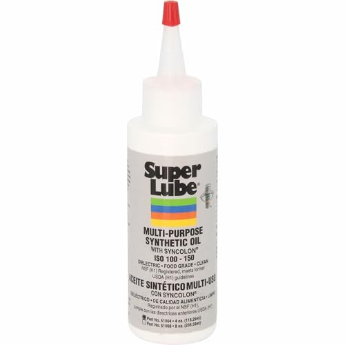 Super Lube Multi-Purpose Synthetic Oil w/Syncolon - Waterproof - NSF Rated - Industrial Grade - 3D Printer, Tool &