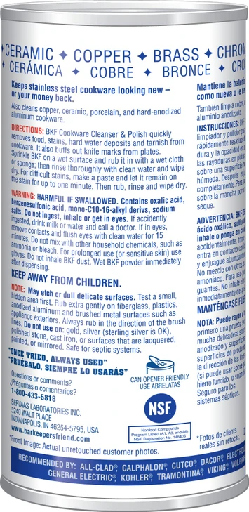 Bar Keepers Friend Superior Cookware Cleanser & Polish 12-Ounces 1-Unit