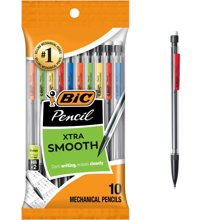 BIC Xtra-Smooth Mechanical Pencils, Medium Point, 0.7mm, 10-Count Pack