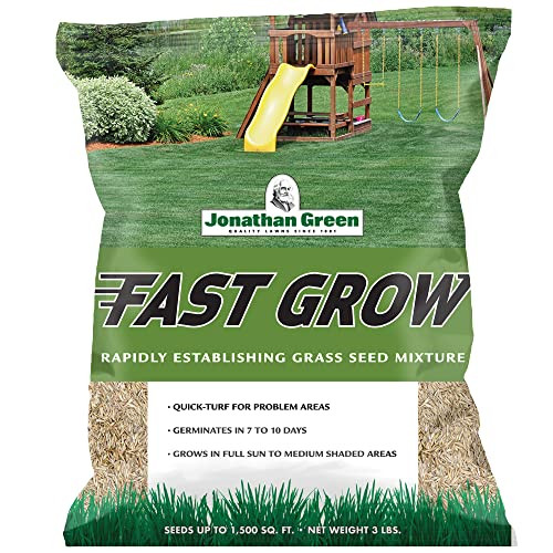 Jonathan Green Fast Grow Grass Seed - Cool Season Lawn Seed - 3 lb