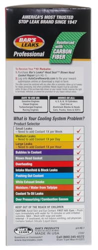 Bars Leaks HG-1 HEAD SEAL Blown Head Gasket Repair