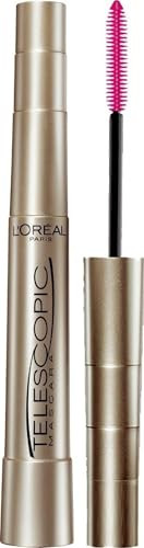 LOreal Paris Makeup Original Telescopic Mascara, Separating Mascara Volume and Length Formula, Washable, Blackest