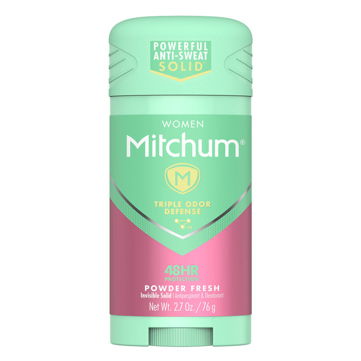Womens Deodorant by Mitchum, Solid Antiperspirant Deodorant Stick, Powder Fresh, 2.7 Oz Pack of 1