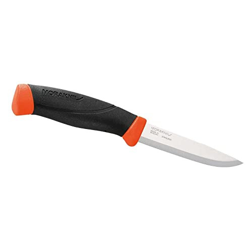 Morakniv Companion Fixed Blade Outdoor Knife with Stainless Steel Blade, 4.1-Inch, Orange M-11824
